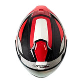 Casco Shaft Pro 240Dv Transverse Gris Rojo Visor Iridium Naranja